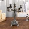 Retro Metal Candlestick Holder Zinc Alloy Candle Holder Desktop Decoration Candlelight Dinner Props Candle Stand Candles Rack