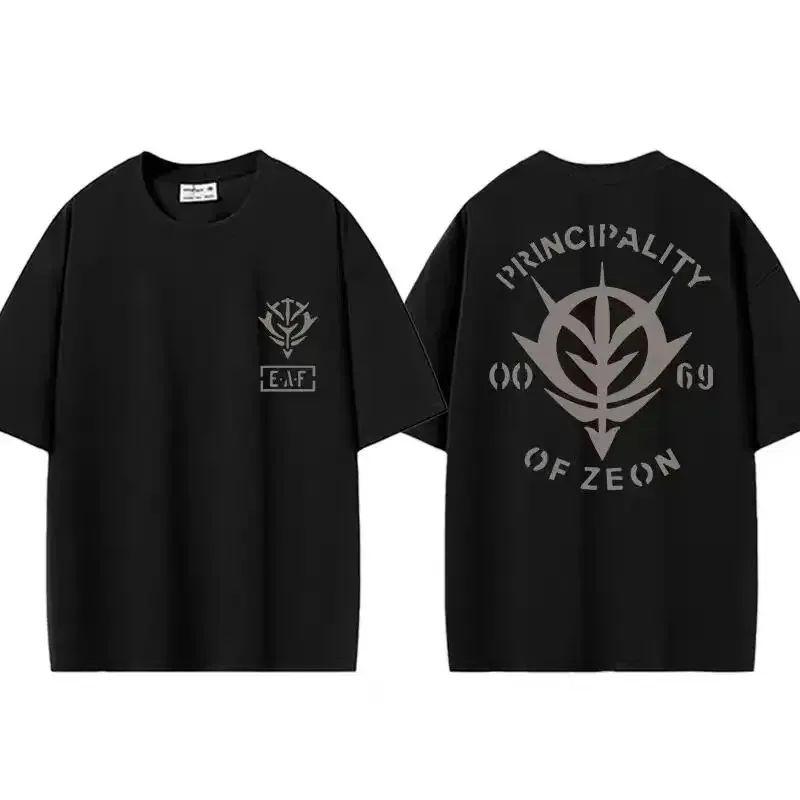 

Горячие продажи Аниме Футболка Gundam Чар Азнабль Заку Империя Зеон Хлопковая футболка Дышащая Удобная Короткий рукав Унисекс 4XL