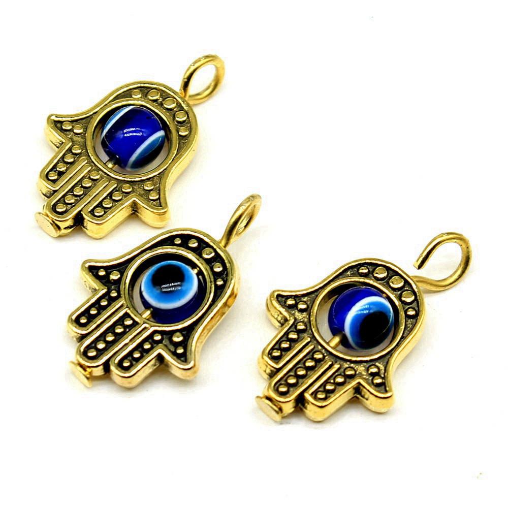Enamel Charms Multi Color Evil Eye Pendants For Protection Themed Jewelry