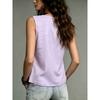 Women V Neck Sleeveless Tiered Ruffle Peplum Blouse