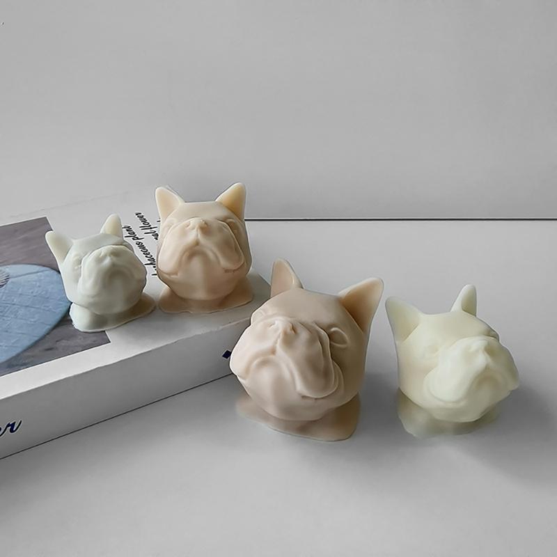 Dog Head Candle Mold DIY Aromatherapy Candles Casting Molds Handcrafted Epoxy Resin Ornaments for DIY Enthusiasts