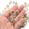 30-60 Stück/Los Gold Edelstahl Schnüre Quetsch-Endkappen Perlenkappen Lederclip-Spitzen Falten-Quetsch-Armbandverbinder Für Schmuckherstellung