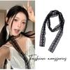 Sweet Flower Lace Neck Strap Dressing Decoration Korean Style Hair Band Neckerchief Transparent Long Ribbon Head Scarf