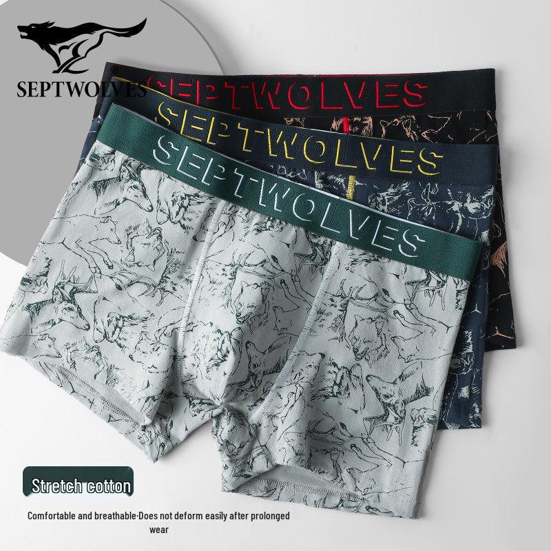 SEPTWOLVES Men s Pure Cotton Boxer Briefs 3XL