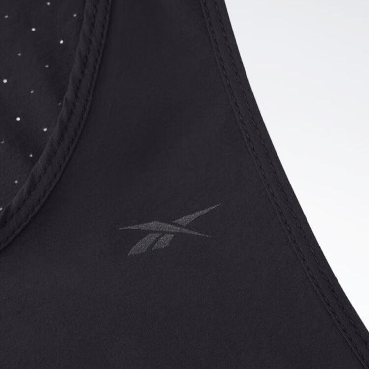 Reebok Fashion Sports Round Neck Casual Woven Vest Women Tops Black 23RCS410W001