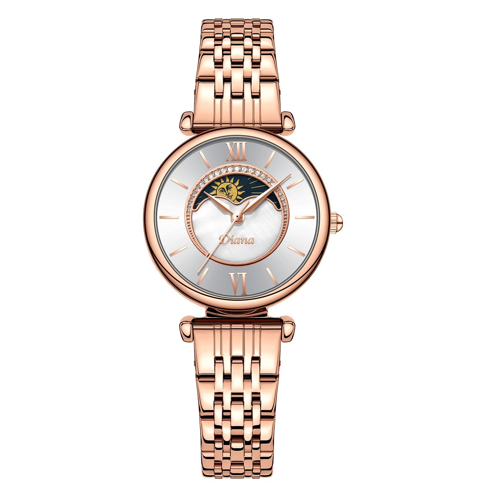 

2025 Latest Japanese Brand [DIANA] Analog Waterproof Watch ZJ0003 Women s Cute Simple Japanese Movement Stylish Gift Popular (Rose Gold)
