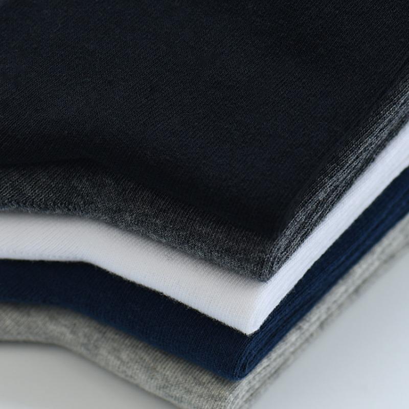 Spring and Summer Men's Solid-coloured, Breathable, Sweat-absorbent and Anti-odour Socks, Medium Socks, Short Business Socks for All Seasons