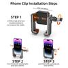 Motorcycle Phone Mount, One Hand Operation Bike Phone Mount, ATV Bicycles Scooters Cellphone Holder Clip