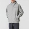 Adidas Men's Metallic Grey Hooded Sports Jacket KG5179