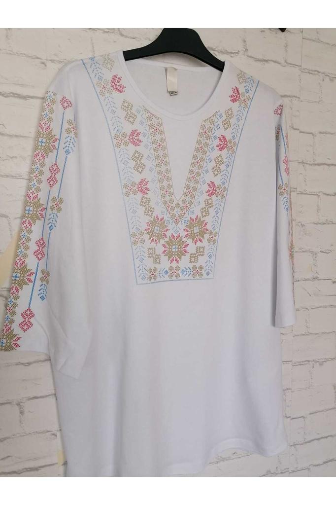 Damenbluse in großen Größen, perfekter Sommer, ganz aus Baumwolle, gekämmte Baumwolle, Bluse in großen Größen