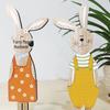 Easter Bunny Painted Wooden Desk Ornament