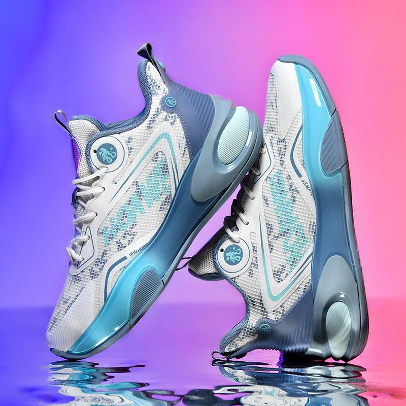 Spring and Summer Youth Mesh Basketball Shoes Sports Shoes Rubber Outsole Wear-resistant Couple Casual Versatile