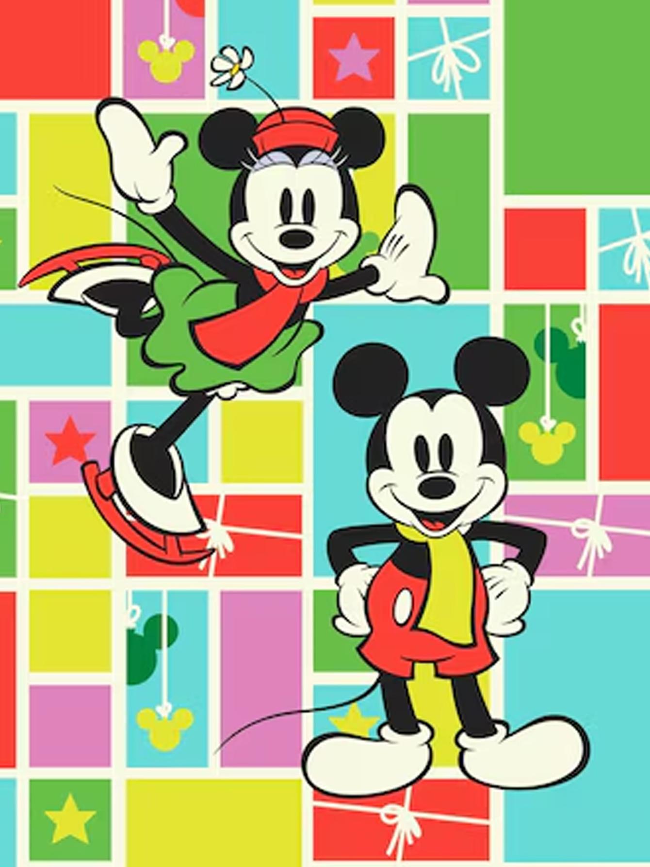 

DIY Diamond Painting Minnie and Mickey Cross Stitch Kit Mosaic Art Diamond Painting Full Circle Diamond Home Decoration Round 20x30cm