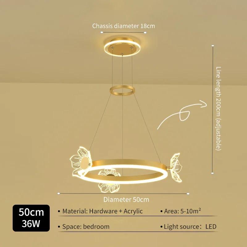 Nordic Creative Butterfly Ring LED Pendant Dimmable Dining Room Children's Bedroom Modern Home Decoration Lighting Fixtures