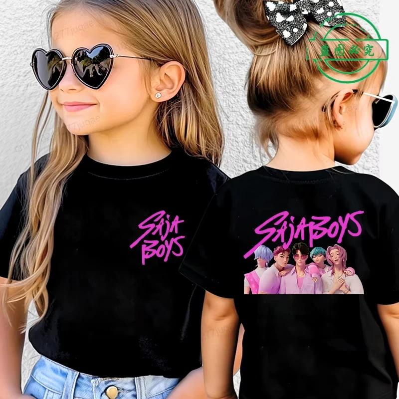 T-Shirts Girls Children's Clothing Summer Cartoon Cute Tiger Pattern Fashion Children's T-shirt Comfortable Short-sleeved Top