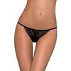Obsessive - Femme - String Doux Et Brodé - Noir - L/XL