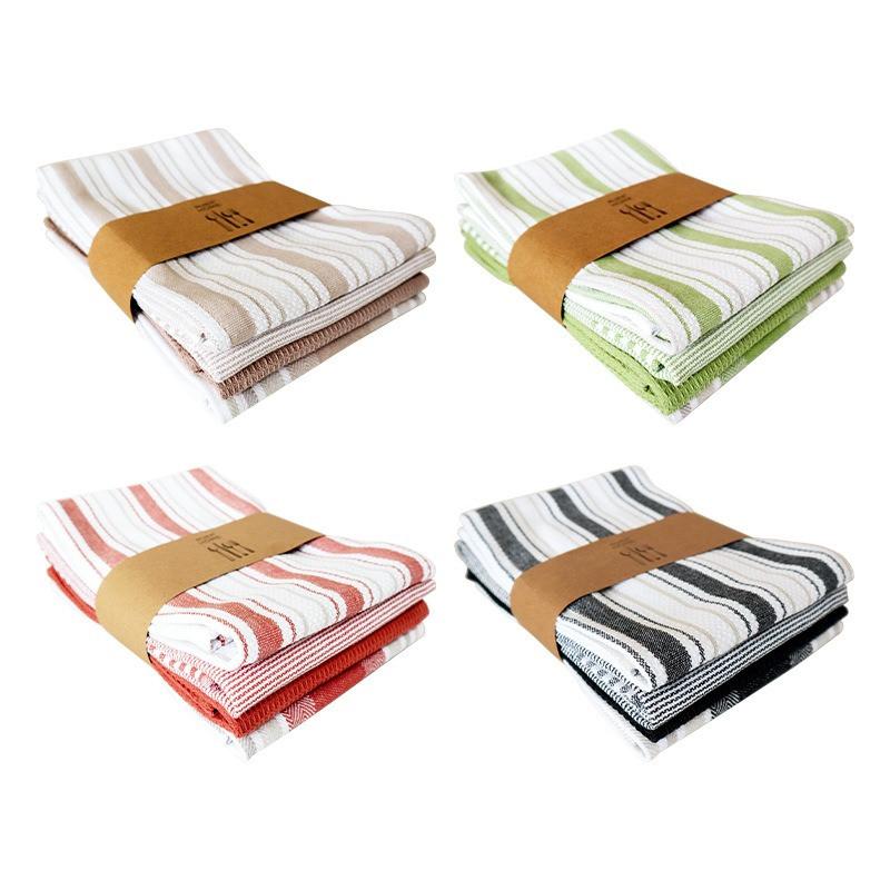4Pcs/set 45x65cm Cotton Woven Waffle Dinner Table Napkins Kitchen Tea Towels Absorbent Dish Cleaning Cloth