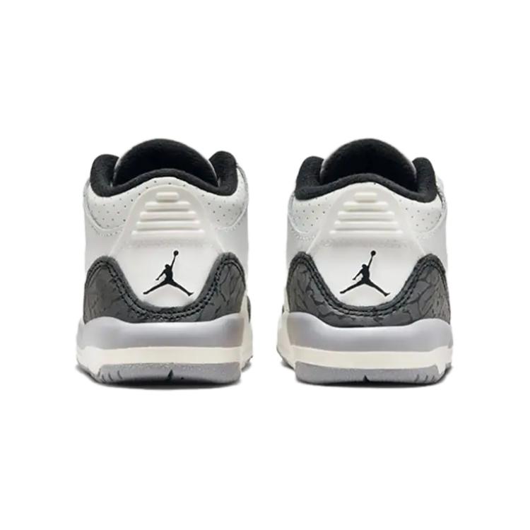 Air Jordan 3 Retro TD Cement Grey Baby Sneakers White Summit-White Fire-Red DM0968-106
