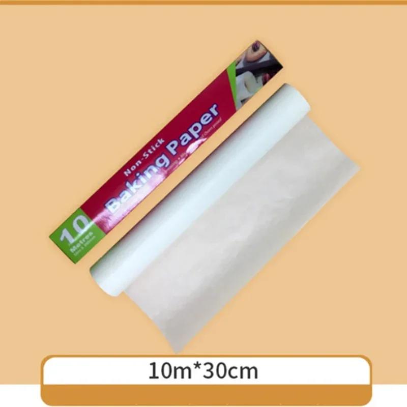 10/20/50M Baking Paper Barbecue Double-sided Silicone Oil Paper Parchment Rectangle Oven Oil Paper Baking Sheet Bakery BBQ Party