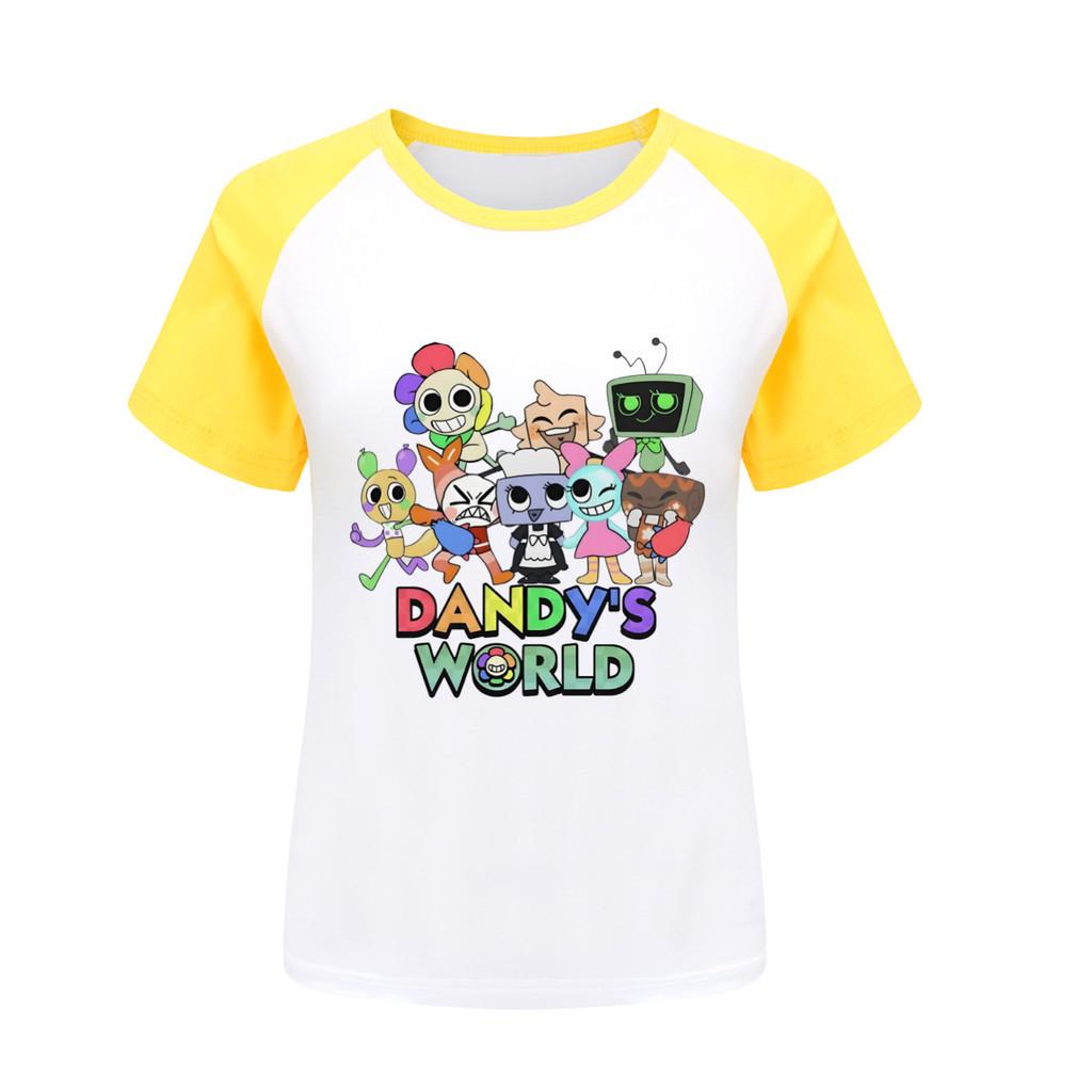 5407 Kid Boy Girl Dandy World Print Raglan Sleeves T-Shirt