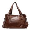 Europäisch Amerikanisch Vintage PU-Leder Große Kapazität Weiche Schulter-Tragetasche Lässig Texturiert Vielseitig Pendler-Handtasche