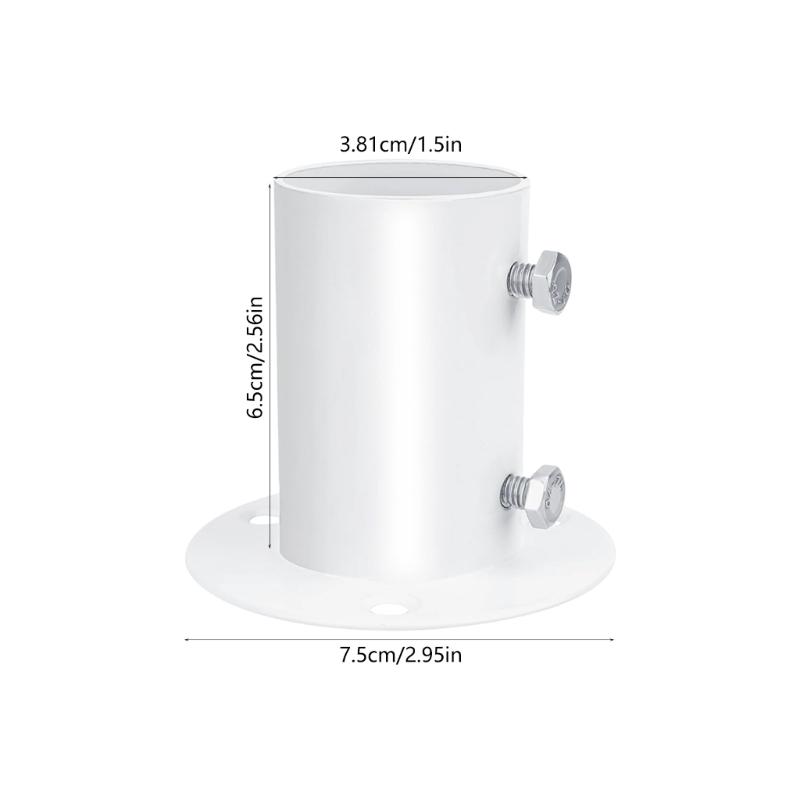 4pack Easyly Install 1.5 In Flanges Base Universals Fit Pool Poles Mount Quicks Setups Durability Construction