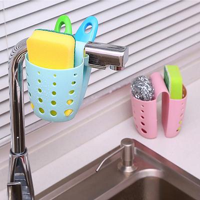 Kitchen Accessories Sink Double Basket Soap Sponge Holder Utensils Organizer Bag Bathroom Hanging Drain Basket Storage Rack