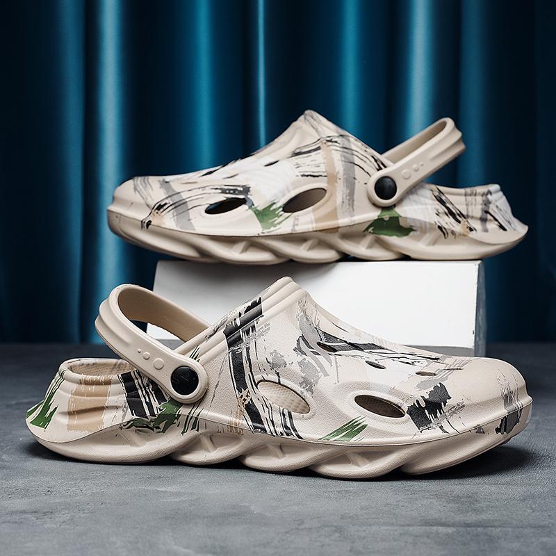 

Мужские сандалии, обувь с дырками, обувь для мужчин, пляжная мягкая и удобная обувь для дома и улицы, износостойкая модная толстая подошва Mew 44