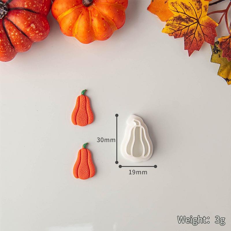 Halloween Series Cartoon Elements Soft Pottery Polymer Clay Cutter Mold Pumpkin Skull Shape DIY Earring Pendant Crafting Tools
