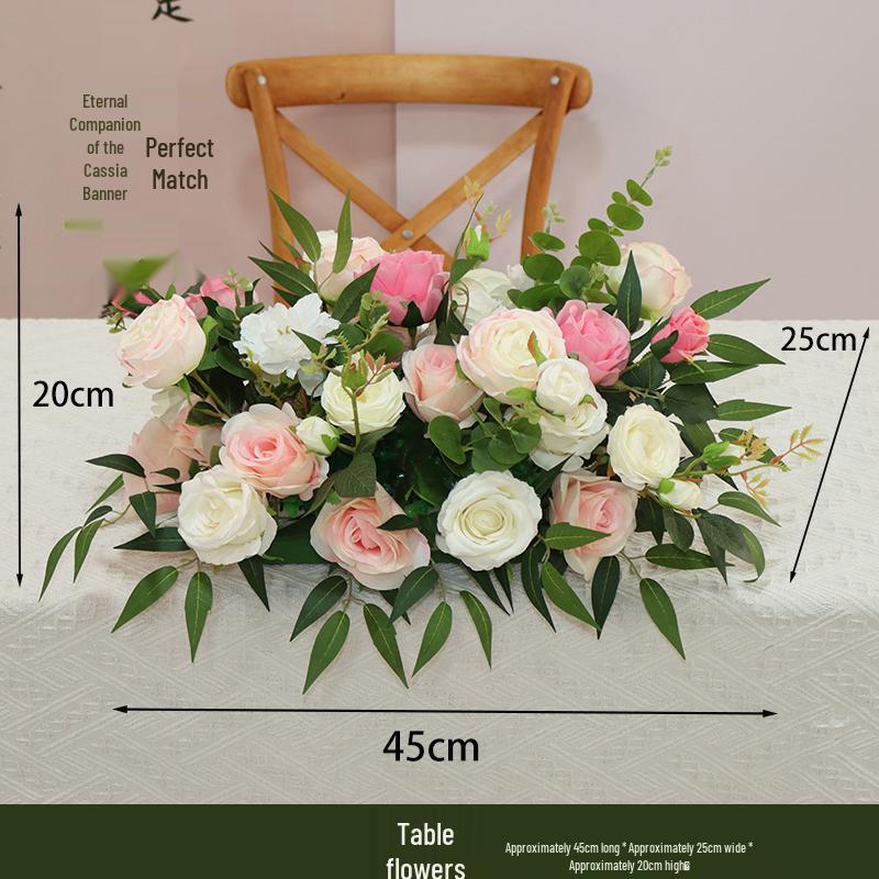 Pastorales Seidenblumenarrangement für Wohnzimmer oder Esstisch-Dekoration