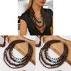 Melad Style Multilayer Wooden Beaded Necklace For Women And Men