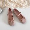 Butterfly-knot Flats Women Mary Jane Shoes Fashion Shallow Single Shoes Ladies Outdoor Dress Ballet Style Shoes