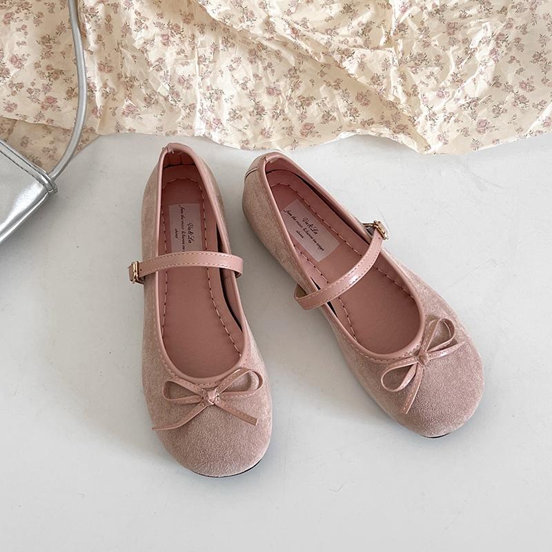 

Fashion Designer Elegant Bowknot Ballerina Women s Flat Round Toe Comfort Slip-On Ladies Loafers Leather Single Mules Shoes 35 розовый
