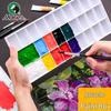 Mali Multifunctional Paint Palette Box: 50-grid Main, 35-grid Pull-out, 25-grid Folding Lid for Watercolor and Gouache