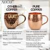 Copper Mule Mug, Handcrafted Shiny Moscow Mule Beer Mug Cup, Cocktail Serveware, , Drinks, & Gifts, Best for Parties (500 ml) Set of 8