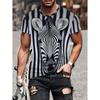 Summer Fashion Men's T-shirt Animal Tiger Leopard Pattern 3D Print Casual Loose Outdoor Boy Short Sleeve Tees Top Pullover Clothing