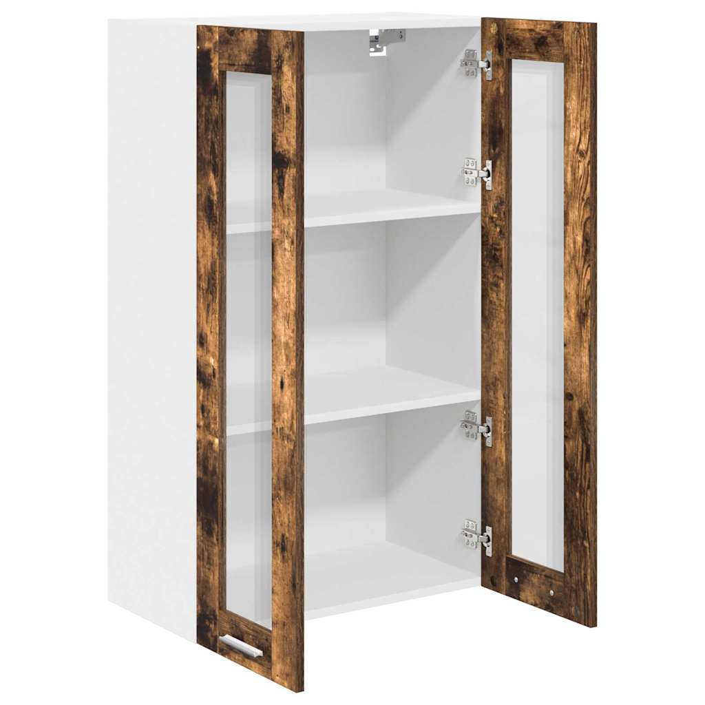 Hanging Cabinet Smoked Oak 60 x 31 x 100 cm Wood Based Material