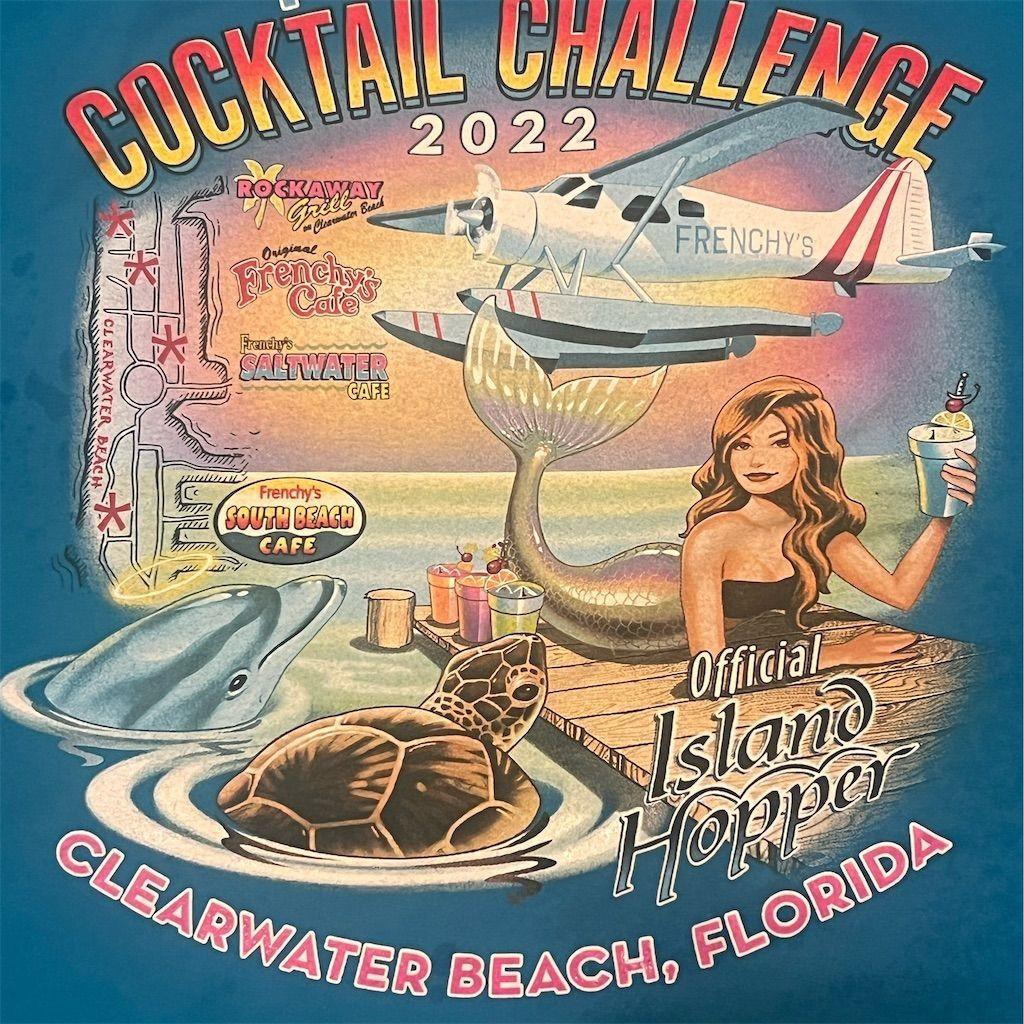 Frenchy s Cocktail Challenge 2022 T-Shirt Unisex L Beach Event Tee Clearwater FL 4XL