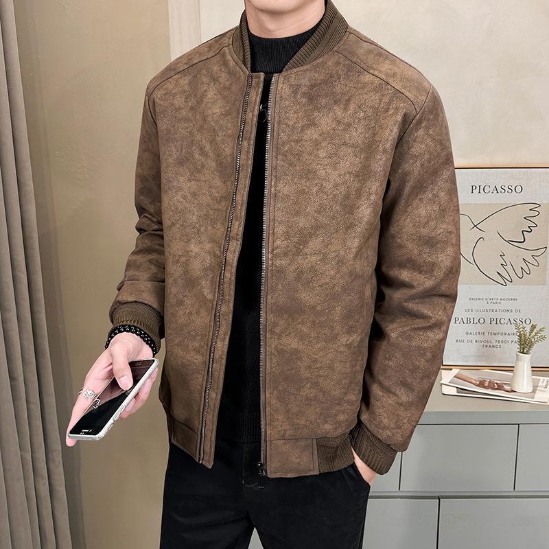 

Пуховик мужской% пух белой утки зимний свободный воротник бейсбол кожаная куртка мужская 4XL