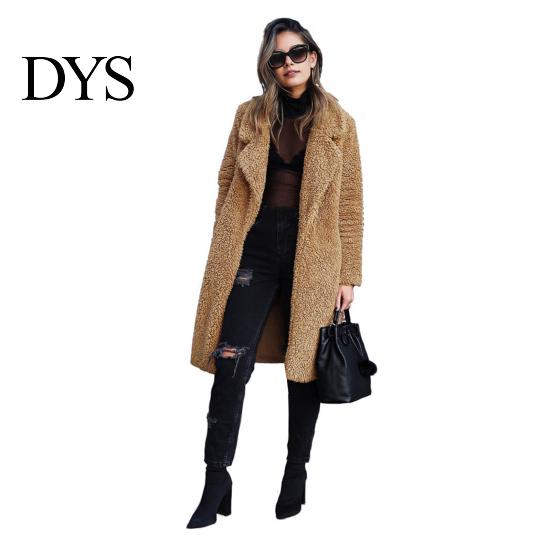 Casual Style Women Outerwear Winter Jacket Double-sided Fleece Turn-down Collar Long Sleeves Knee Everyday Length Keep Warm Cozy Overcoat Outdoor