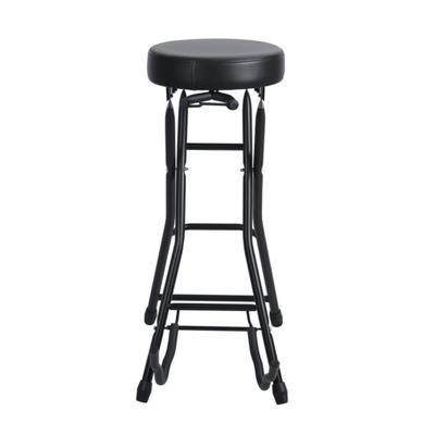 Guitar Chair Stool with Padded Seat Collapsible Bass Instrument Bench Stand Retractable Hook Adult Portable Folding Piano