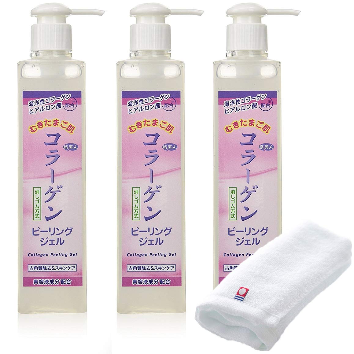 

Azuma Shoji [Price: Included: Imabari Towel] Peeling Egg Skin Collagen Peeling Gel (3-Pack) / Skincare, Travel Beauty, Marine Collagen-Infused Peeling