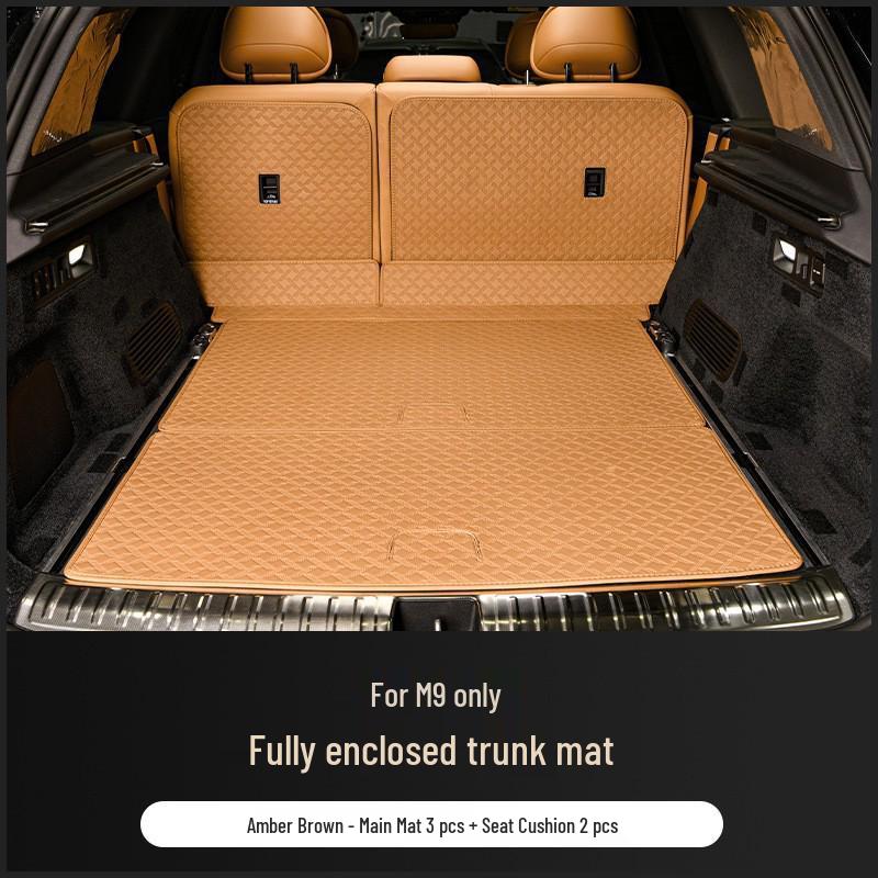 Full Coverage Nappa Leather Trunk and Backrest Mat for 2024/25 AITO M9 Five/Six-Seater