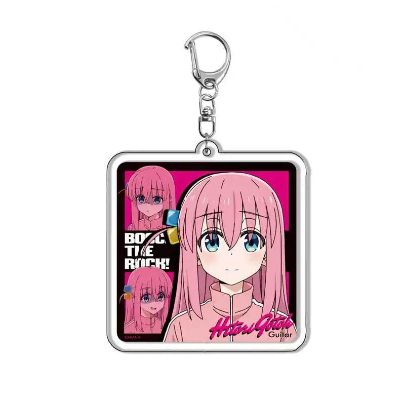 Bocchi The Rock! Gotoh Hitori Plastic Anime Keychain Ijichi Nijika Kita Ikuyo Bag Tag Parts Baji Accessories