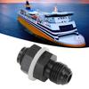 Fuel Cell Bulkhead Fitting with PTFE Washer Black Anodized 6061‑T6 Aluminum Alloy Connector for Most Fluid