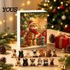 Cute Pet Pendant Set Christmas Advent Calendar, 24 Day Countdown Box with Cat Dog Kids Holiday Surprise Gift Cow Acrylic Ornaments, Festive