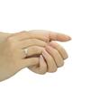 Eternal Love Rings for Women Silver Plated Copper Crystal Wedding Band Fashion Couple Jewelry