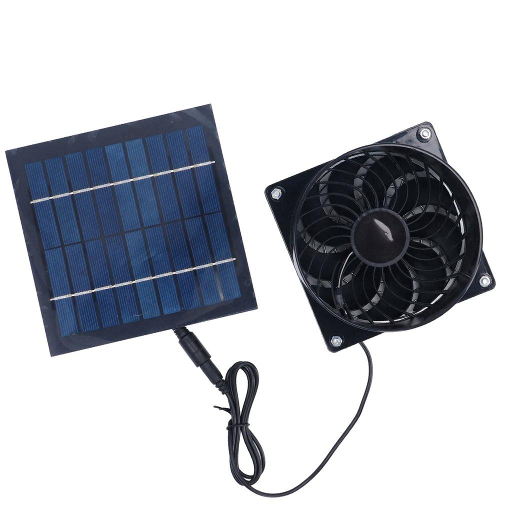 Solar Powered Exhaust Vent Fan Professional Efficient Energy Saving Solar Powered Duct Fan for Outside Attic Dog House Shed