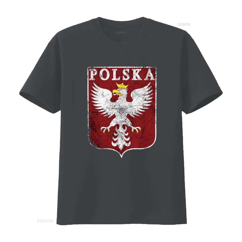 Polish Eagle Crest Vintage Polska Poland T Shirt vintage Washed homme Stretched Slightly designer clothes graphic Versatile
