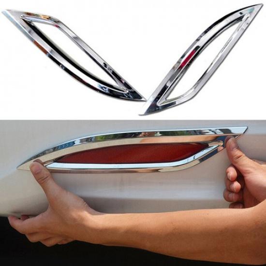 For Hyundai Sonata 2011-2014 Chrome Rear bumper Fog Light Frame cover decor Trim